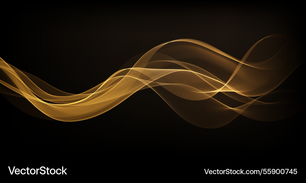 Abstract shiny color gold wave luxury background Abstract shiny color gold wave luxury background Vector Image
