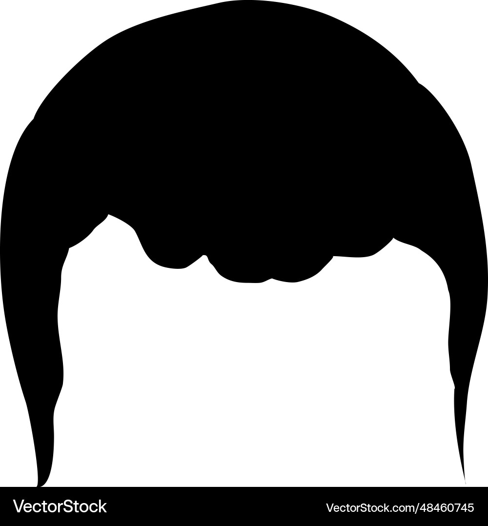 Black haircut icon male head hairstyle template Black haircut icon male head hairstyle template vector image