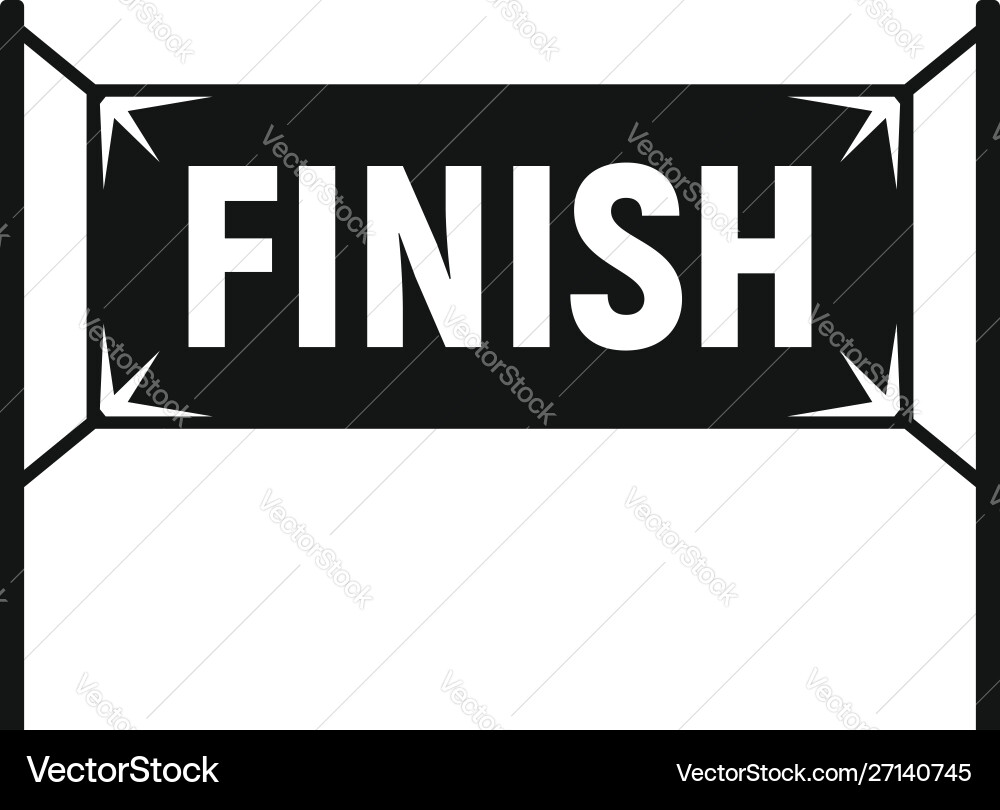 Finish gate icon simple style Finish gate icon simple style vector image