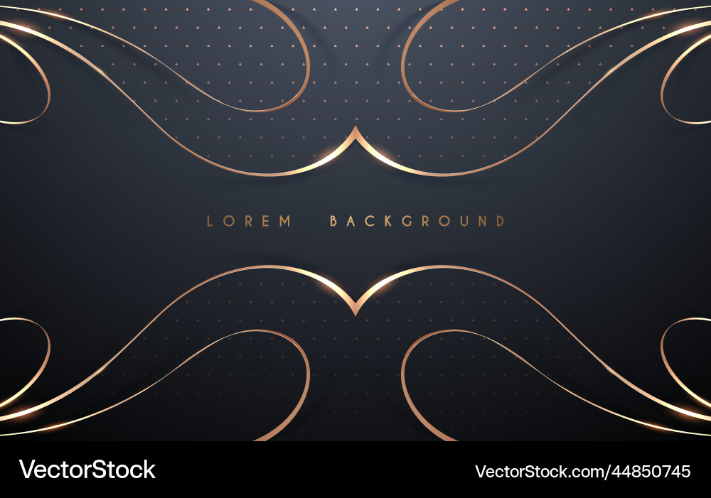 Gold Line Luxury Background Royalty Free Vector Image