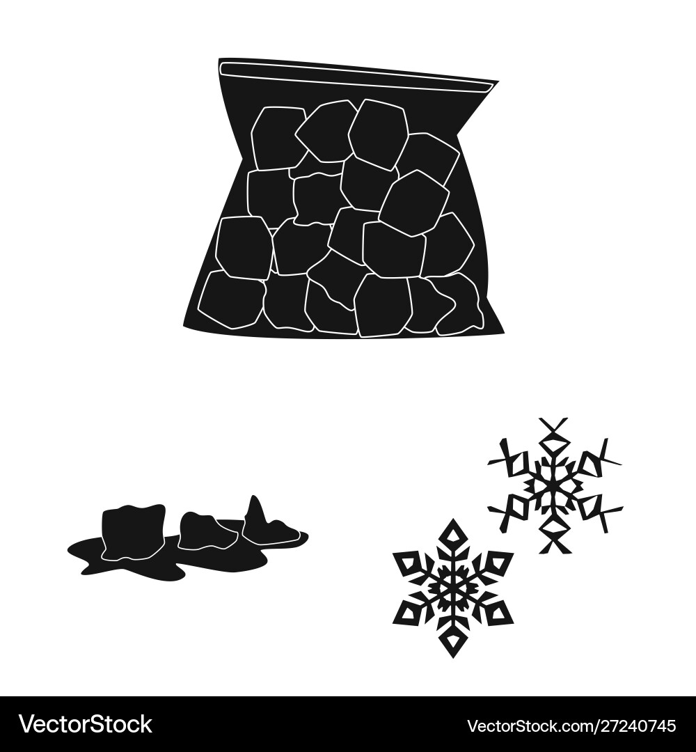 Isolated object cold and transparent sign set Isolated object cold and transparent sign set Vector Image