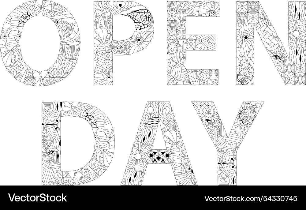 Open day decorative entangle object Vector Image