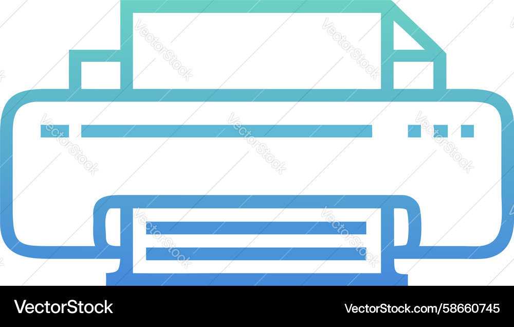 Printer device with gradient detail icon design Vector Image