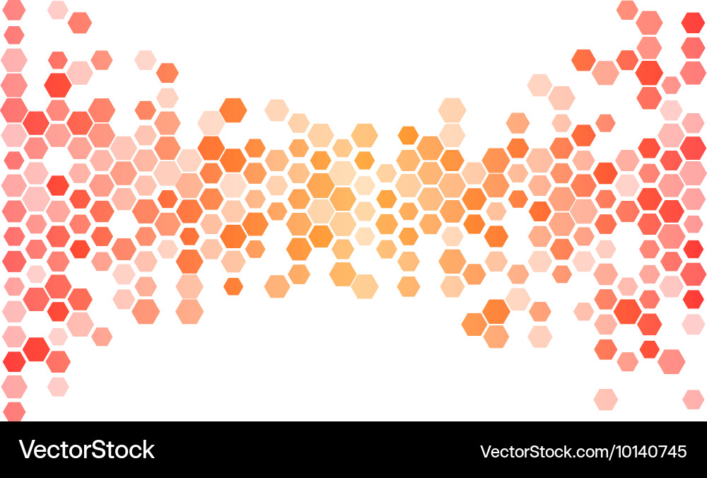 Red Hexagon Pattern Background vector image
