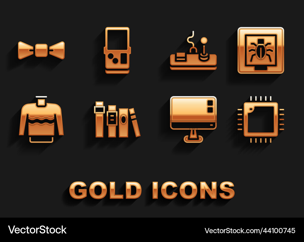 Set book insects in a frame processor with cpu Set book insects in a frame processor with cpu vector image