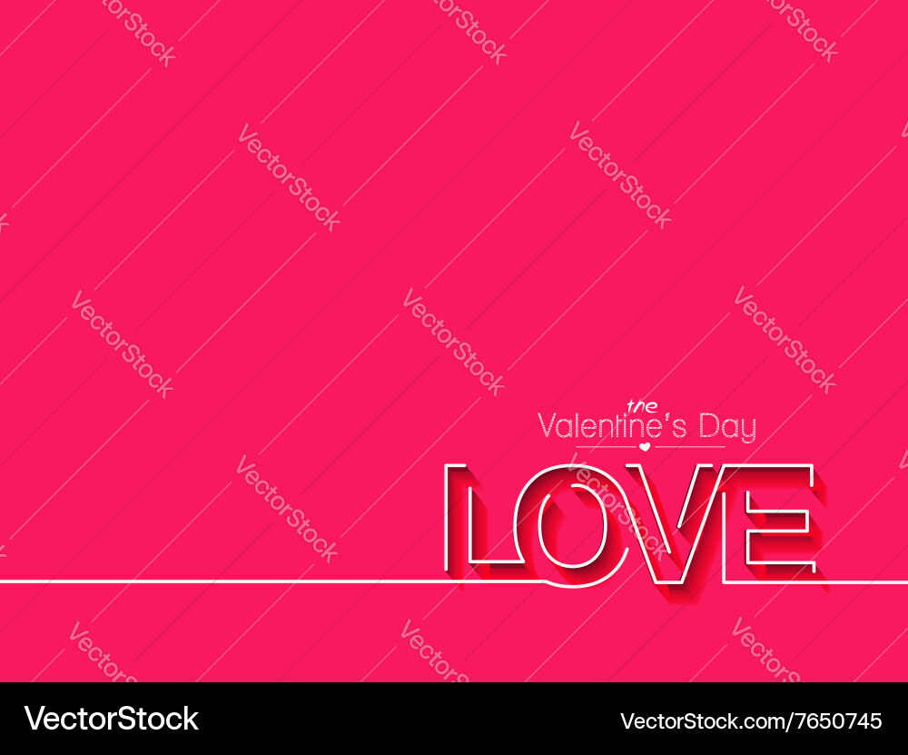 Valentines day text design element Vector Image