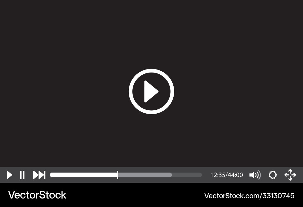 Video player interface for web Video player interface for web vector image