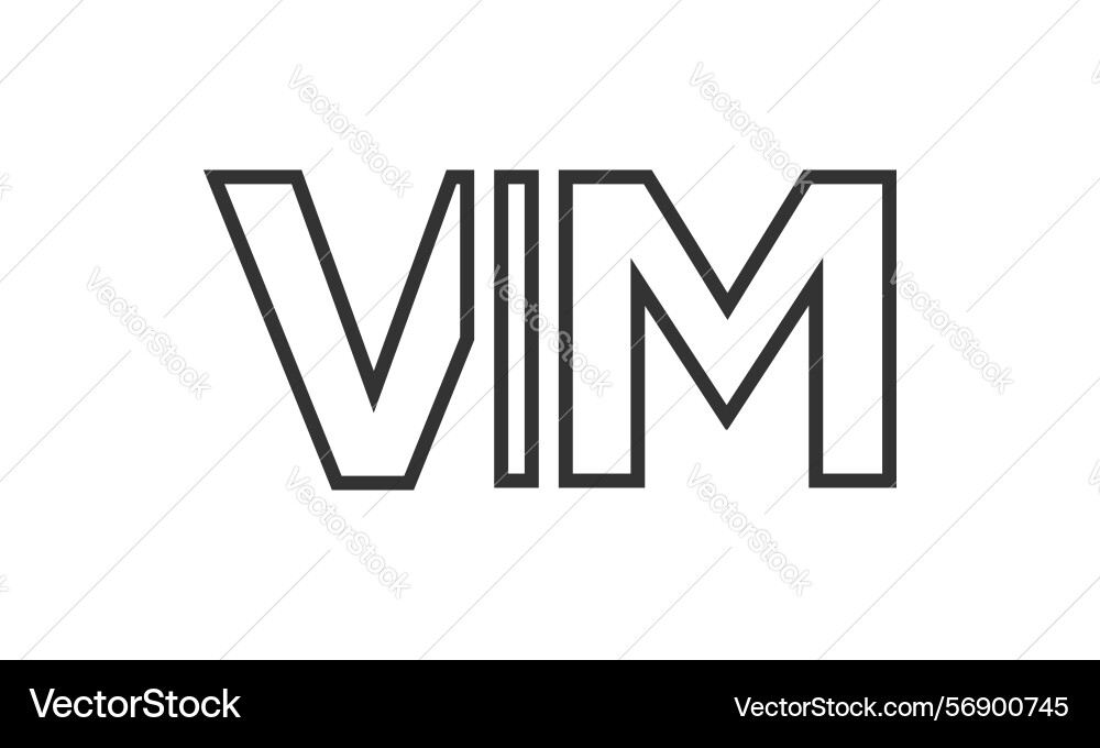 Vim logo design template with strong and modern Vector Image