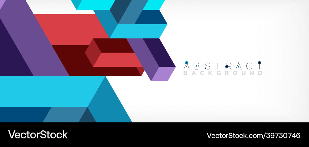 Abstract background 3d cubes cubic elements vector image