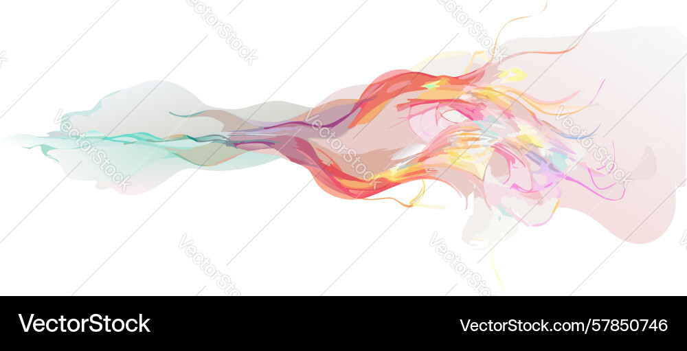 Abstract fluid lines gradient streak design Vector Image