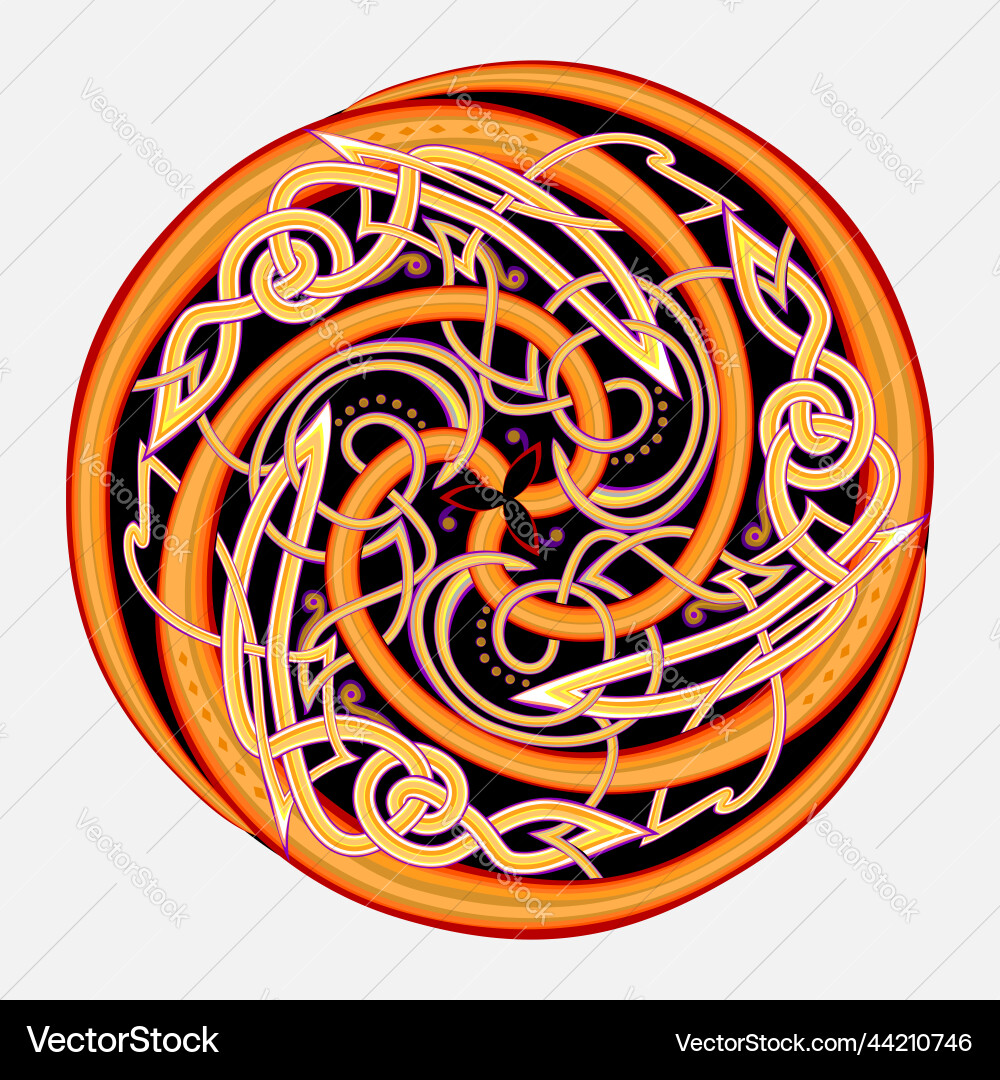 Ancient celtic symbol triple trickle spiral Ancient celtic symbol triple trickle spiral vector image
