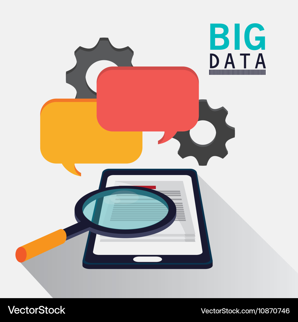 Big data center base and web hosting icon set Vector Image