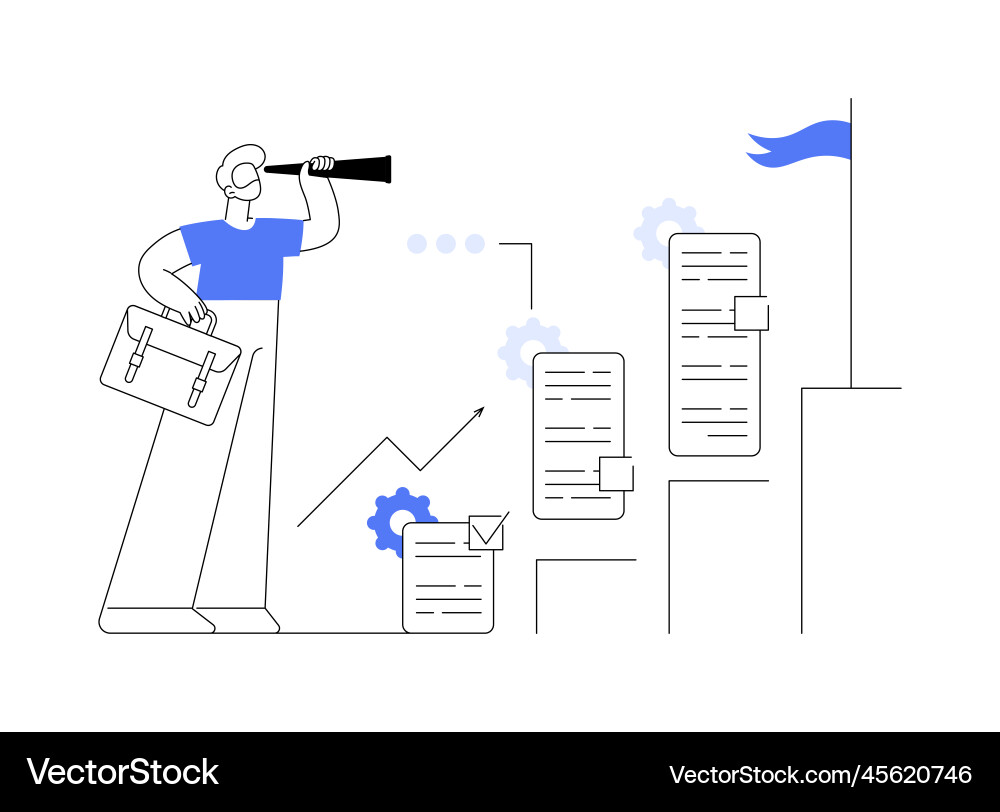 Business mission abstract concept Business mission abstract concept vector image