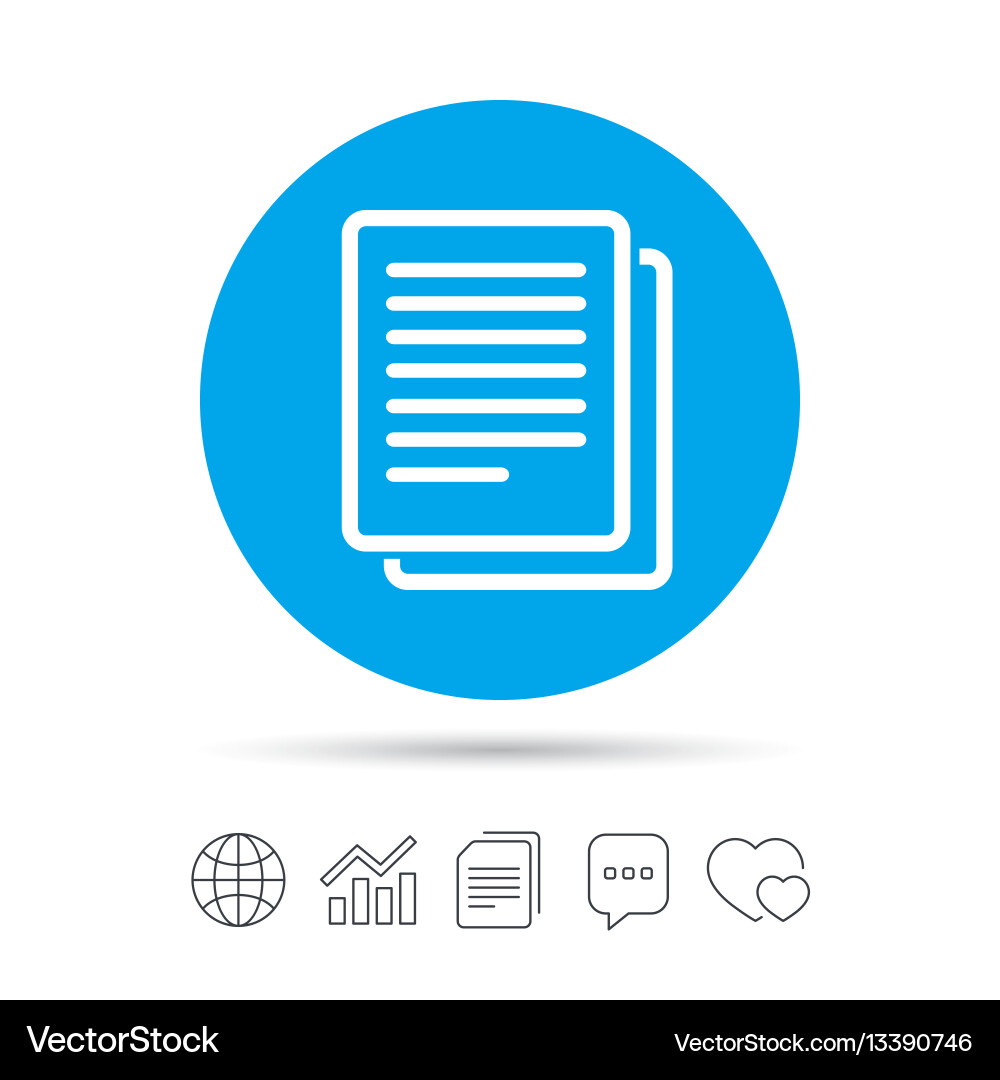 Copy file sign icon duplicate document symbol vector image