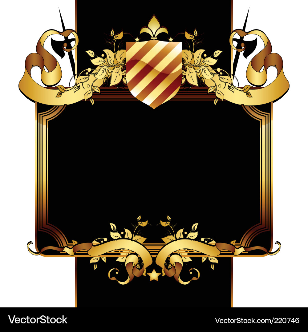 Elegant Shield Frame Vector Image