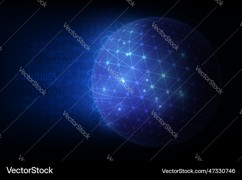 Global Blockchain Network vector image