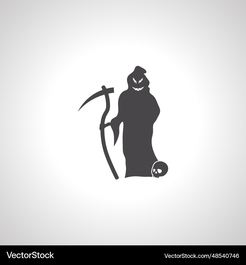 Grim reaper icon silhouette – Royalty-Free Vector | VectorStock, image size:1000x1080