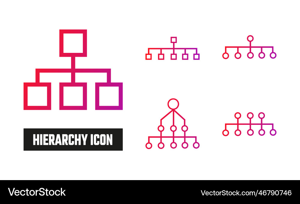 Hierarchy gradient icon Vector Image