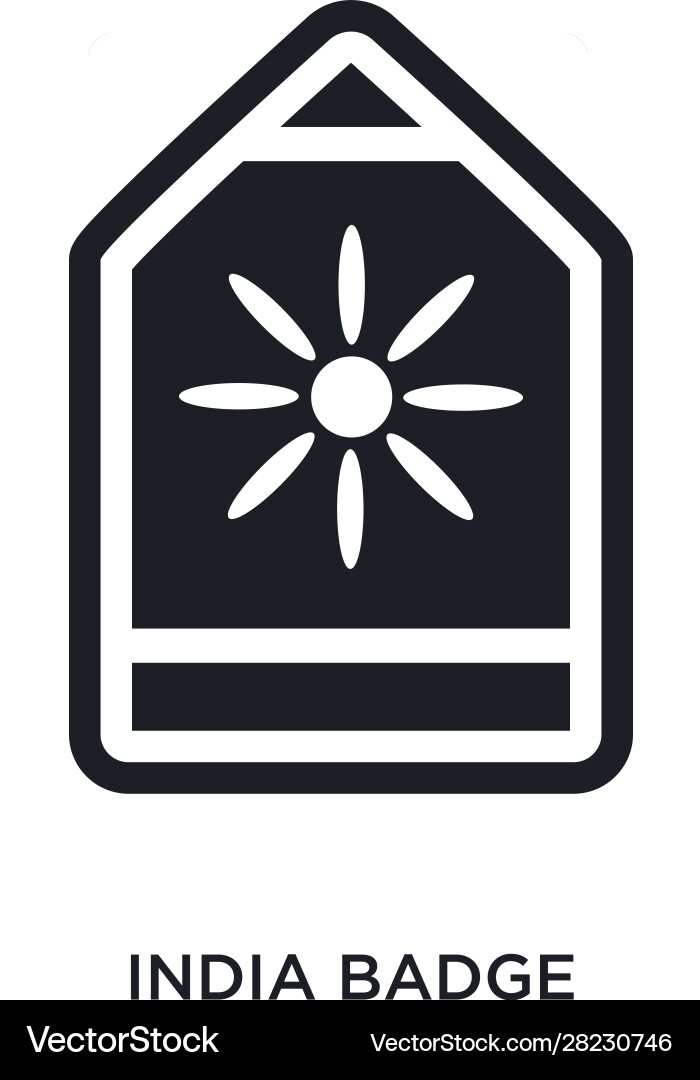 India badge isolated icon simple element from vector image