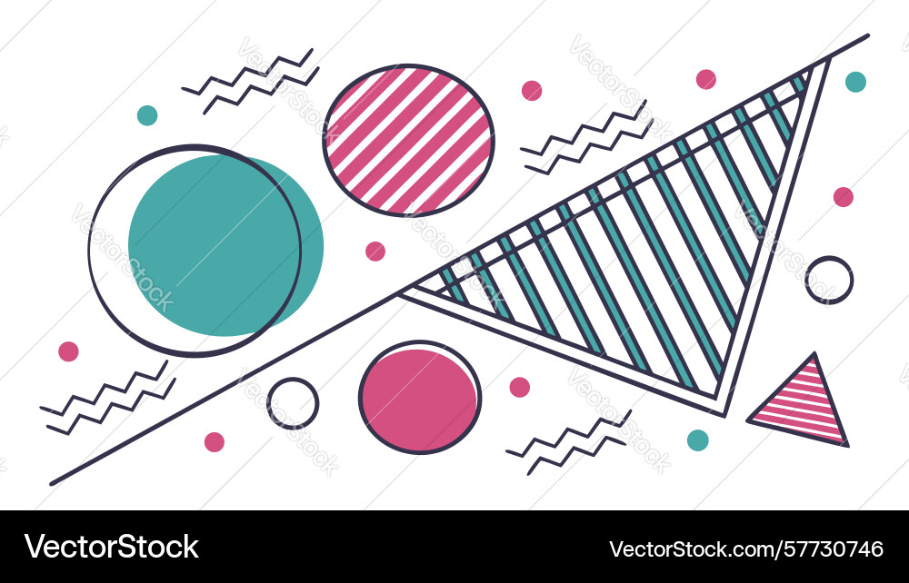 Modern geometric abstract shapes pattern design vector image