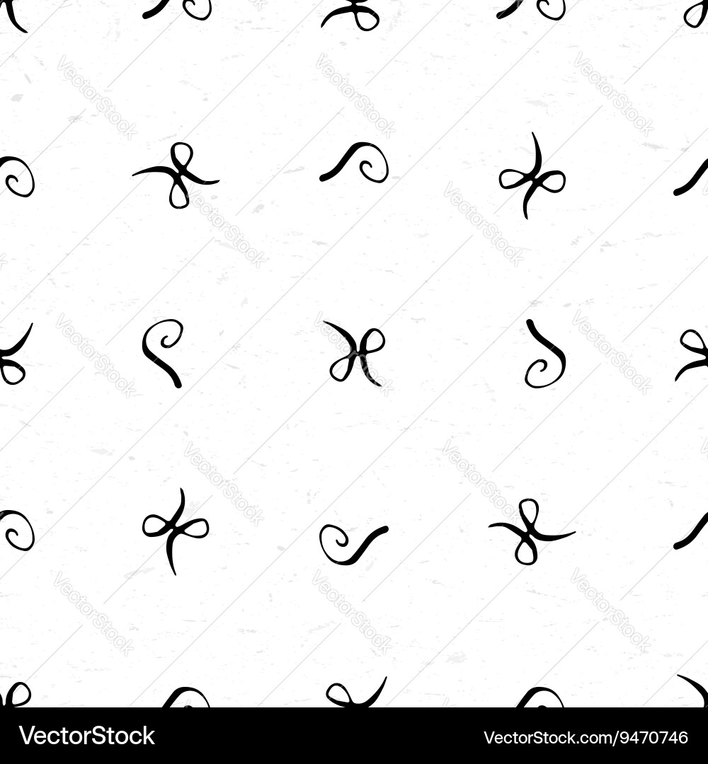 Nahtloses Muster mit kalligraphischen Vignetten Vektorbild