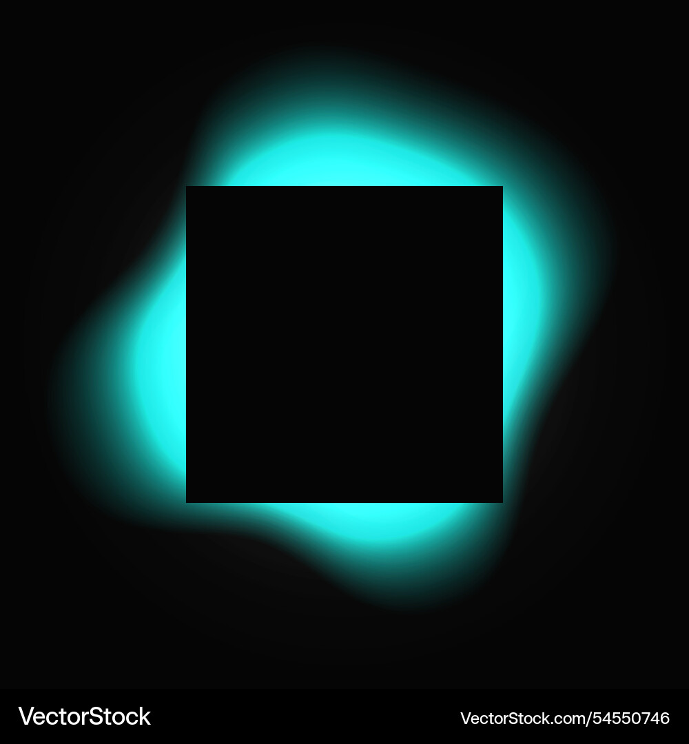 Square illuminate light frame with color gradient Square illuminate light frame with color gradient vector image