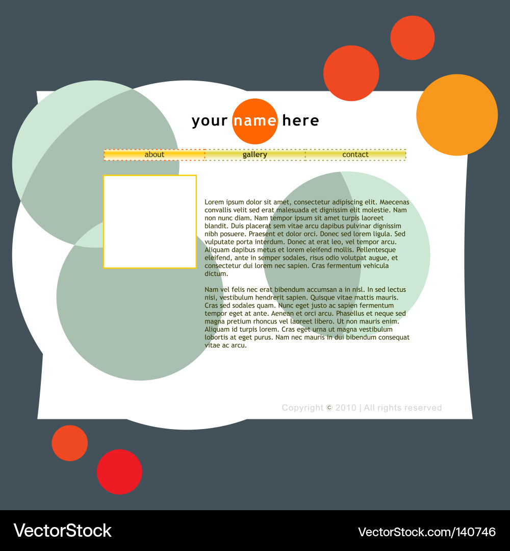 Template web site Vector Image