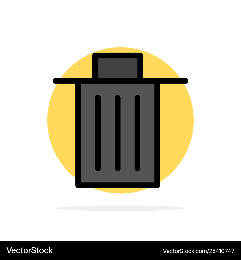 Basket been delete garbage trash abstract circle Vector Image
