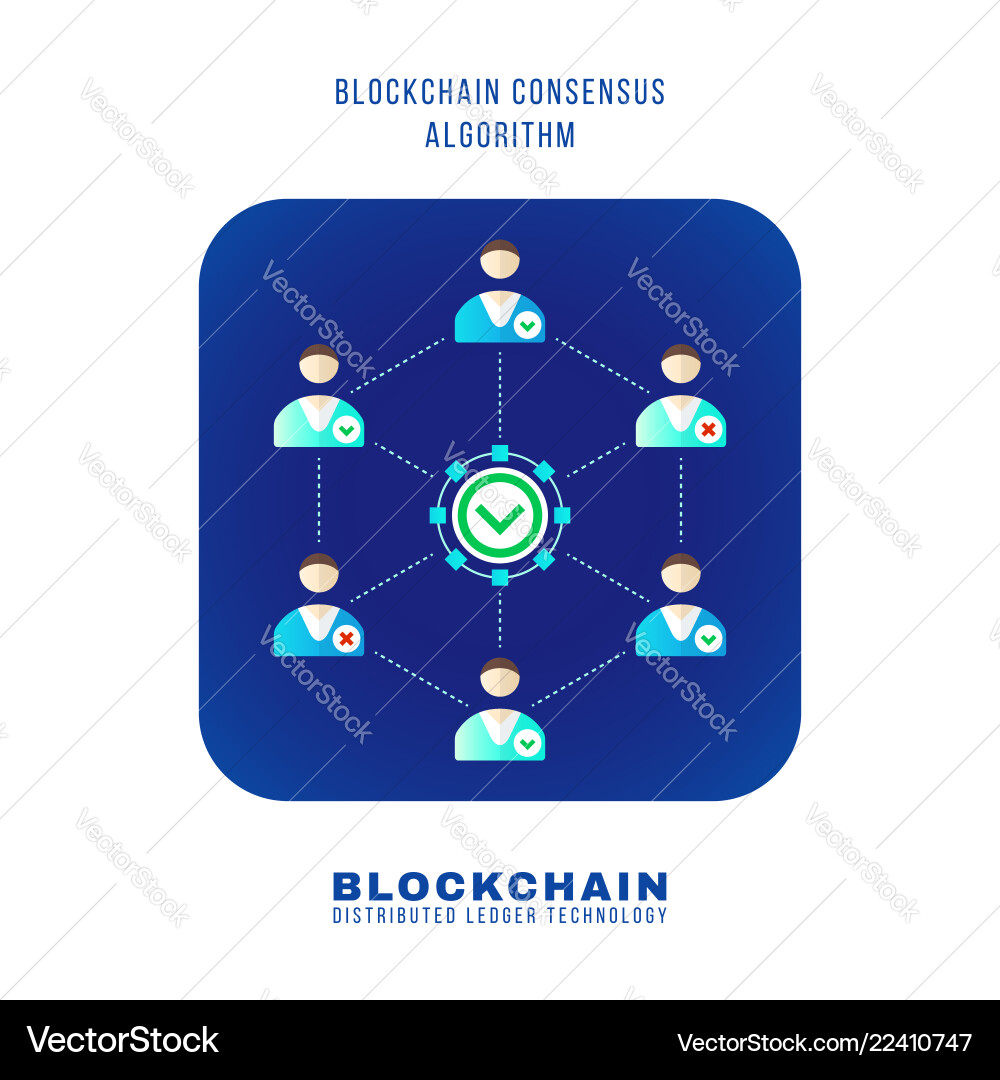 Blockchain distributed ledger technology Vector Image