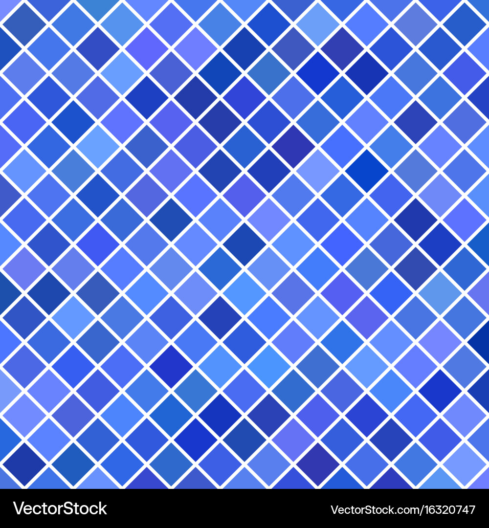 Blue diagonal square pattern background vector image