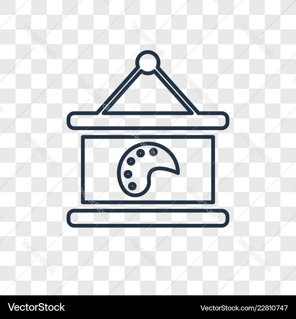 Canvas concept linear icon isolated Canvas concept linear icon isolated vector image