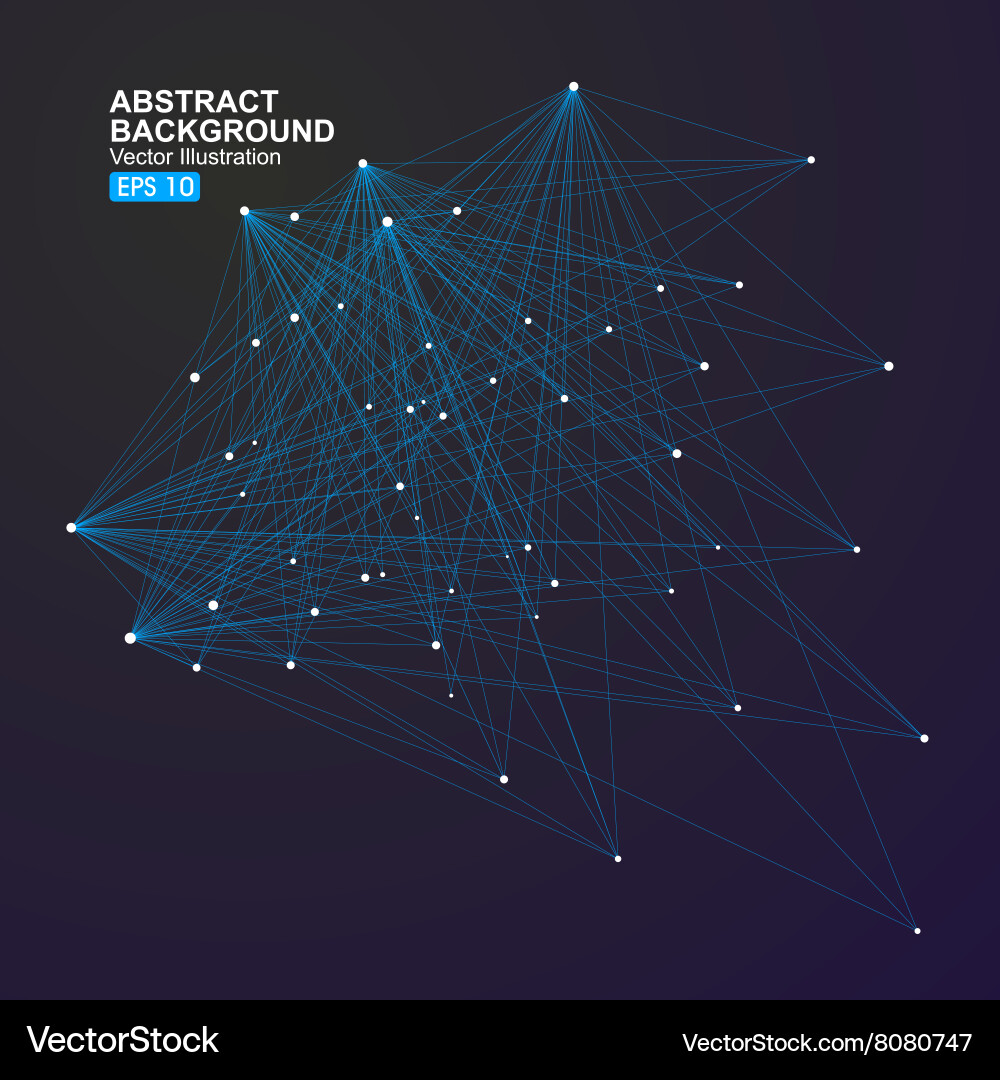Dot and line consisting of abstract graphics vector image