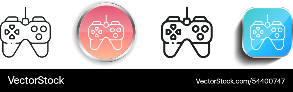 Gamepad Symbol dünn linear regelmäßig und Knopf Stil Gamepad Symbol dünn linear regelmäßig und Knopf Stil vektorbild