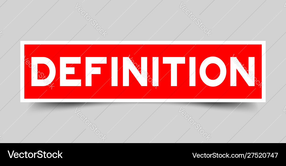 Label sticker in red color square shape as word Label sticker in red color square shape as word vector image
