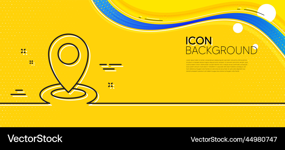 Location line icon map pointer sign minimal Vector Image