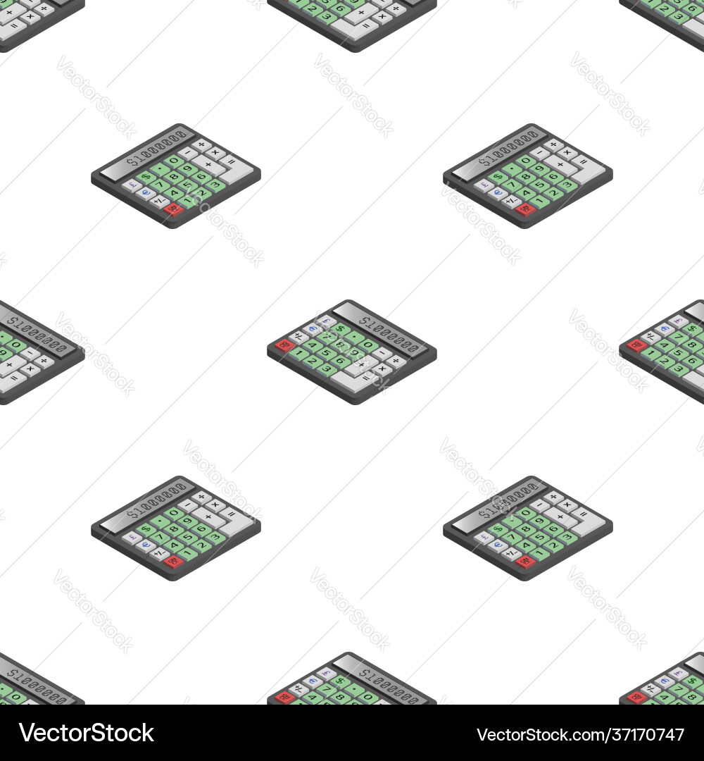 Seamless pattern 3d simple calculator in two Seamless pattern 3d simple calculator in two vector image