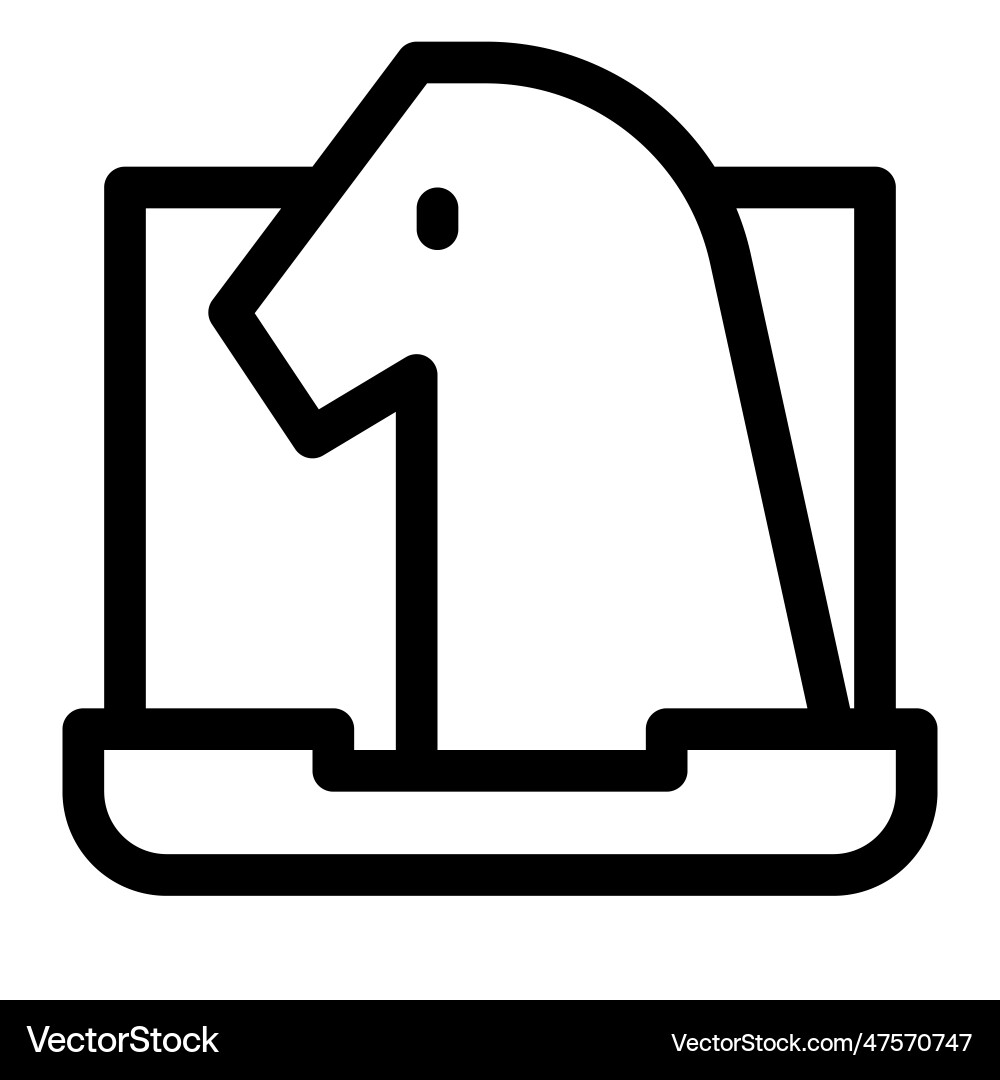 Trojan a type of computer malware Vector Image