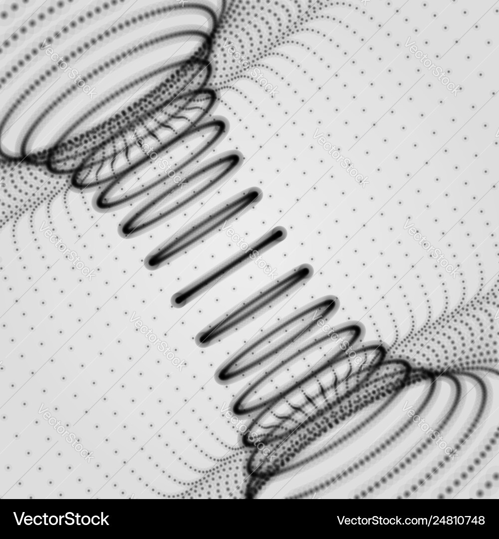 Abstract tunnel grid array with dynamic particles Abstract tunnel grid array with dynamic particles vector image