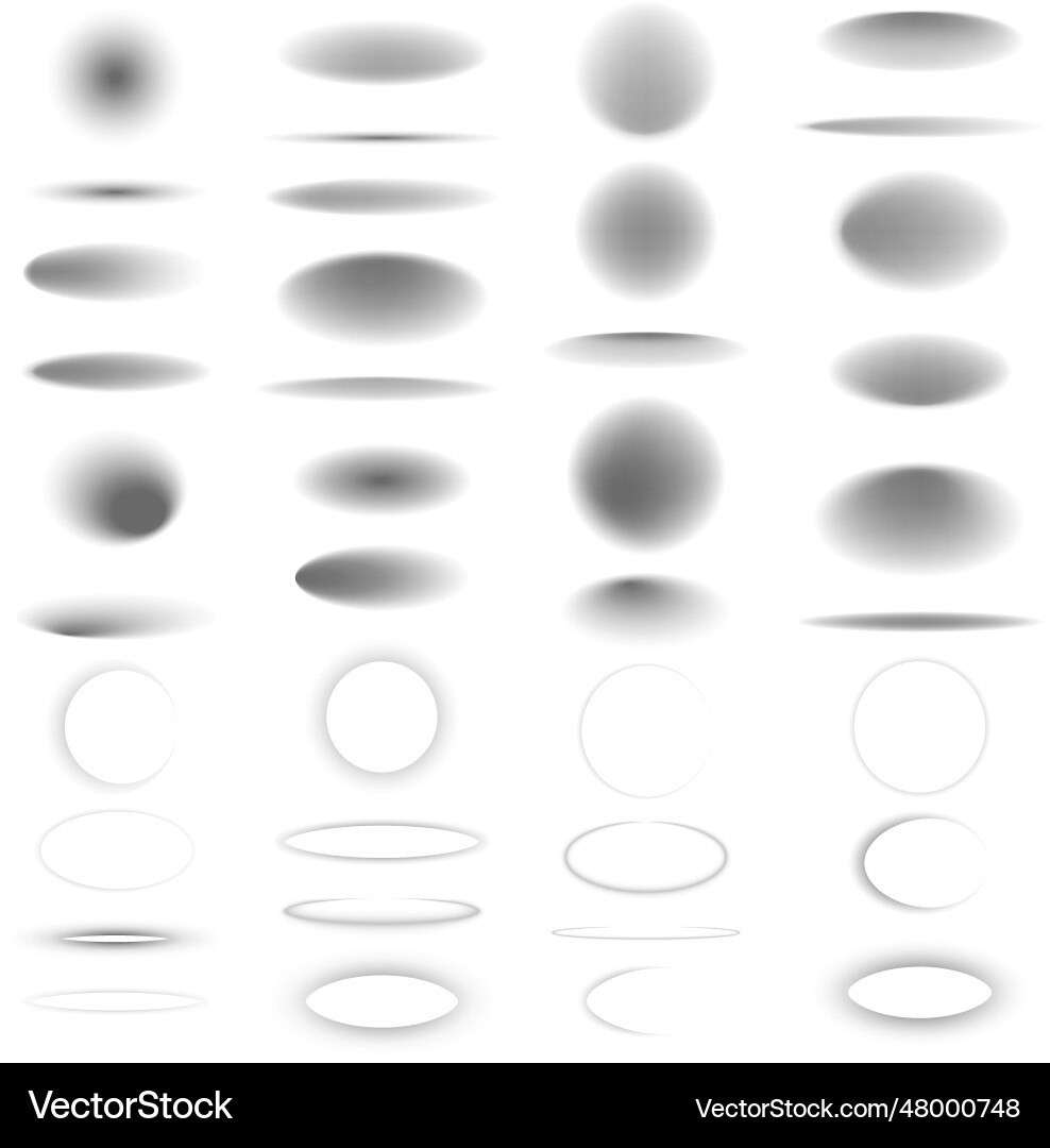 Circle shadows layout of round shapes template vector image