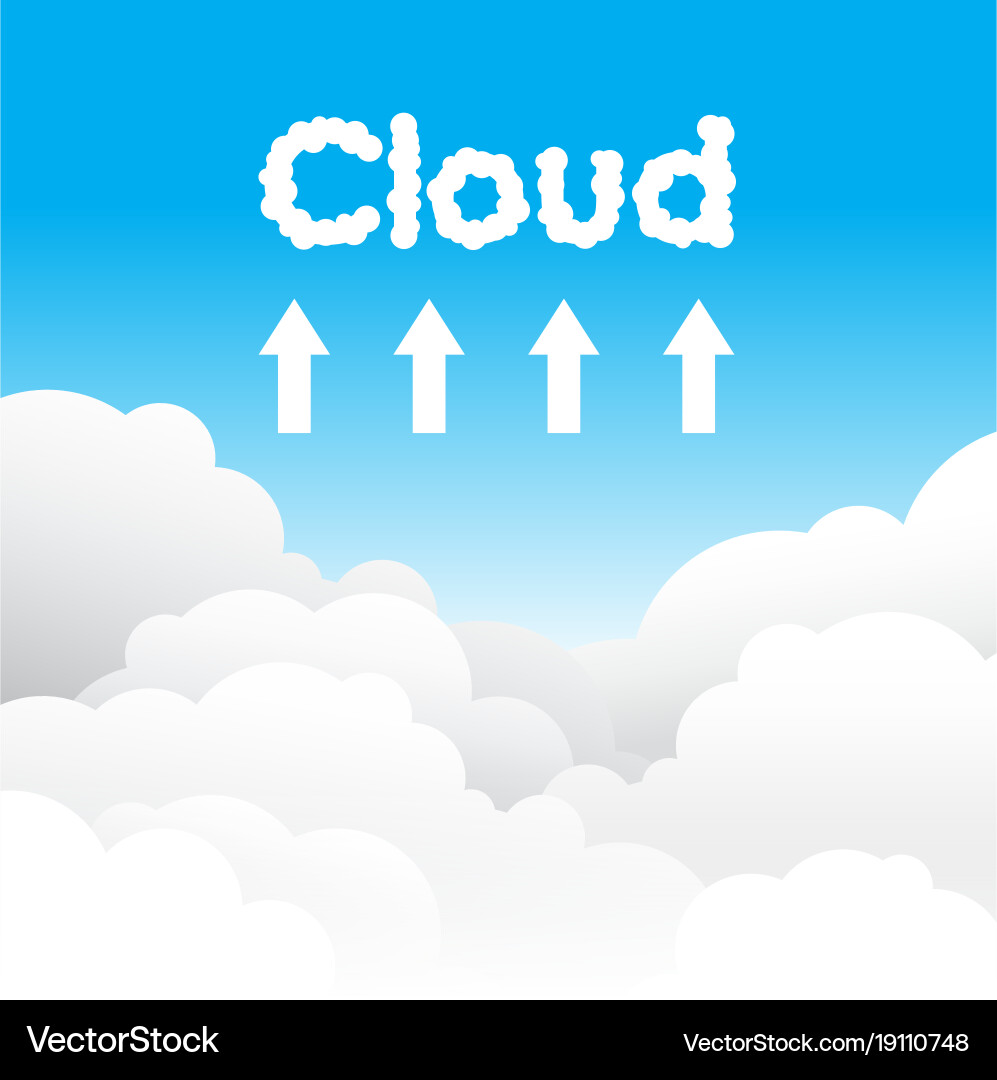 Cloud uploading concept background Vector Image