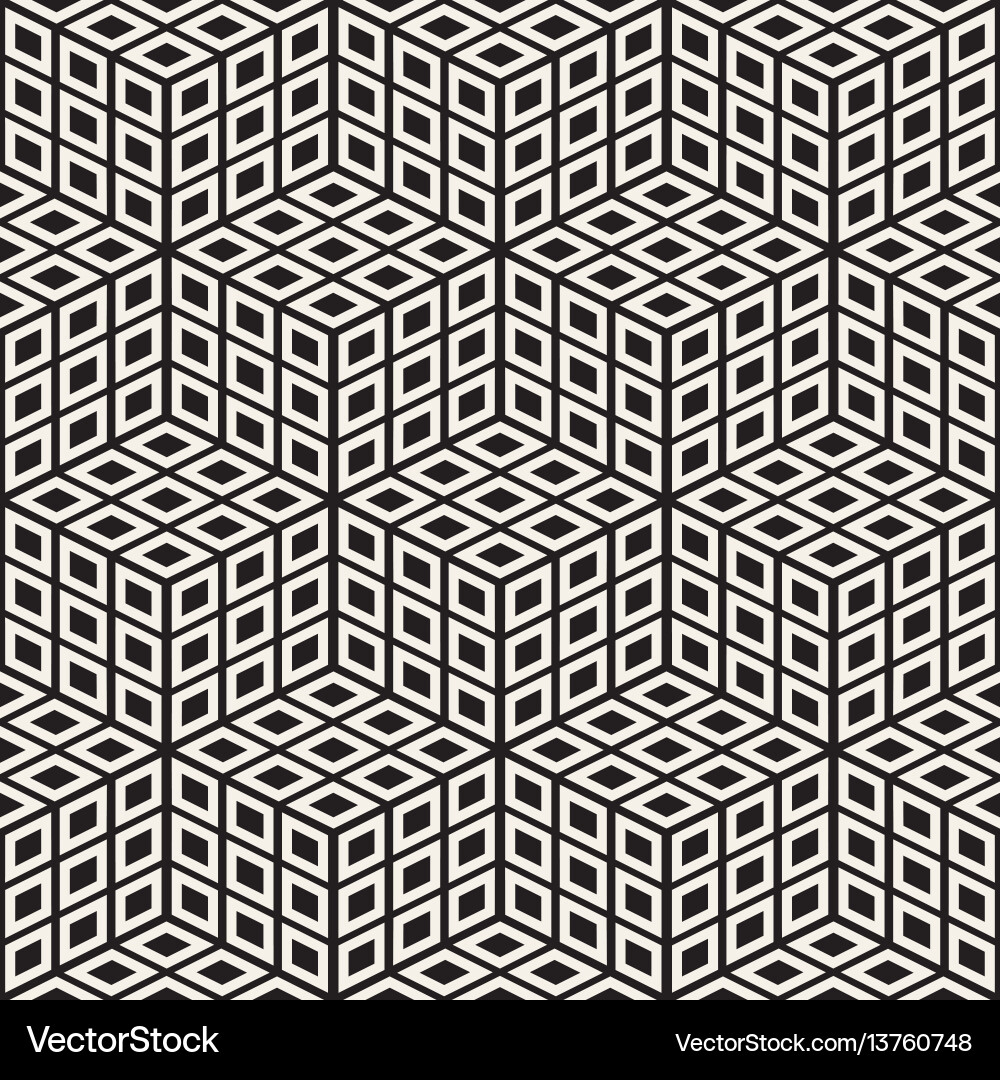 Cubic Grid Pattern - Seamless Texture Vector Image