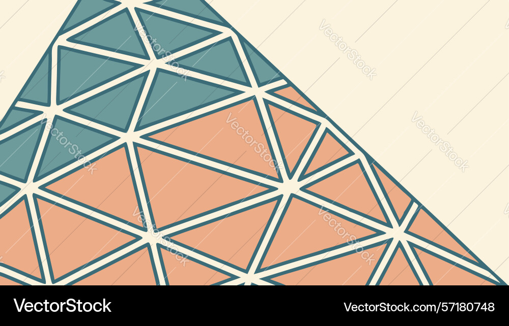 Geometric triangle with intricate circular vector image