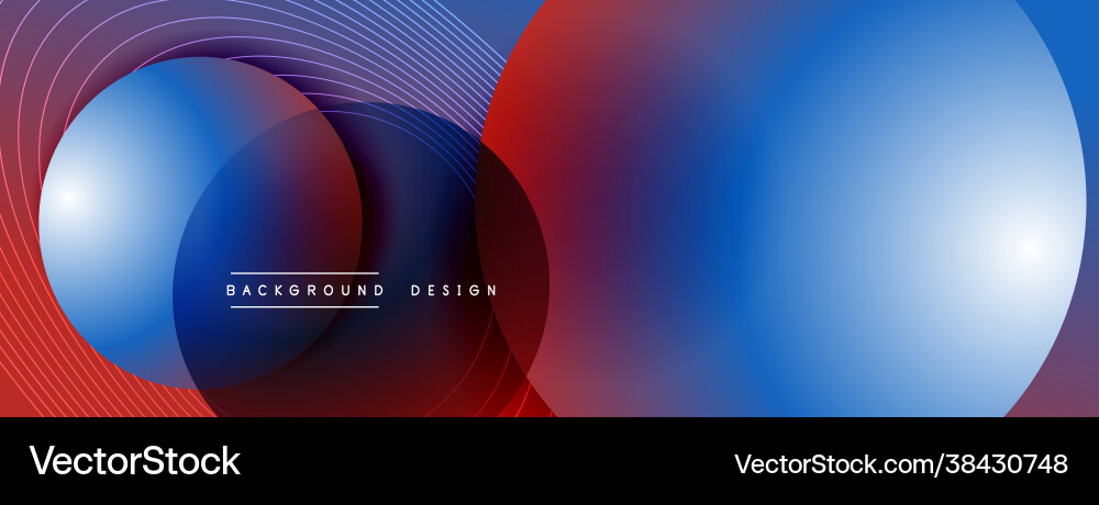 Gradient circles with shadows techno Gradient circles with shadows techno vector image