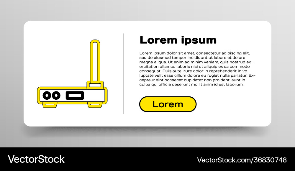 Line router and wi-fi signal symbol icon isolated Vector Image