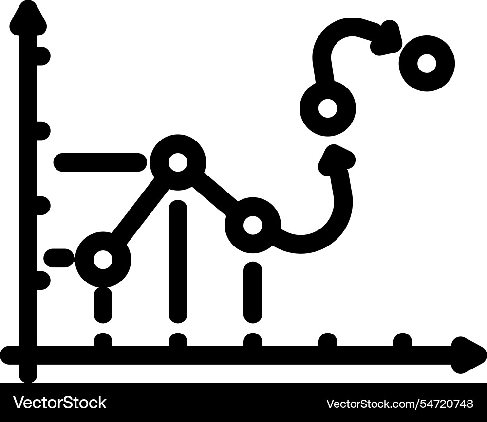 Predictive analytics line icon Predictive analytics line icon vector image