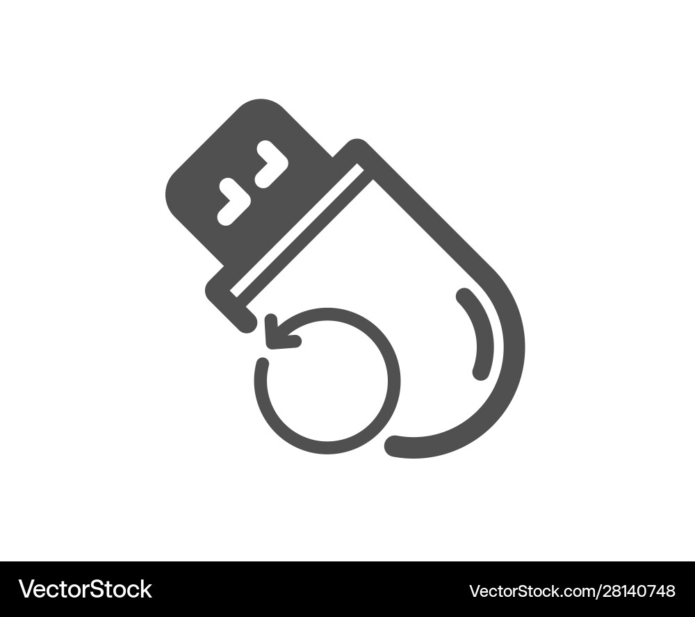 Recovery usb memory icon backup data sign Vector Image