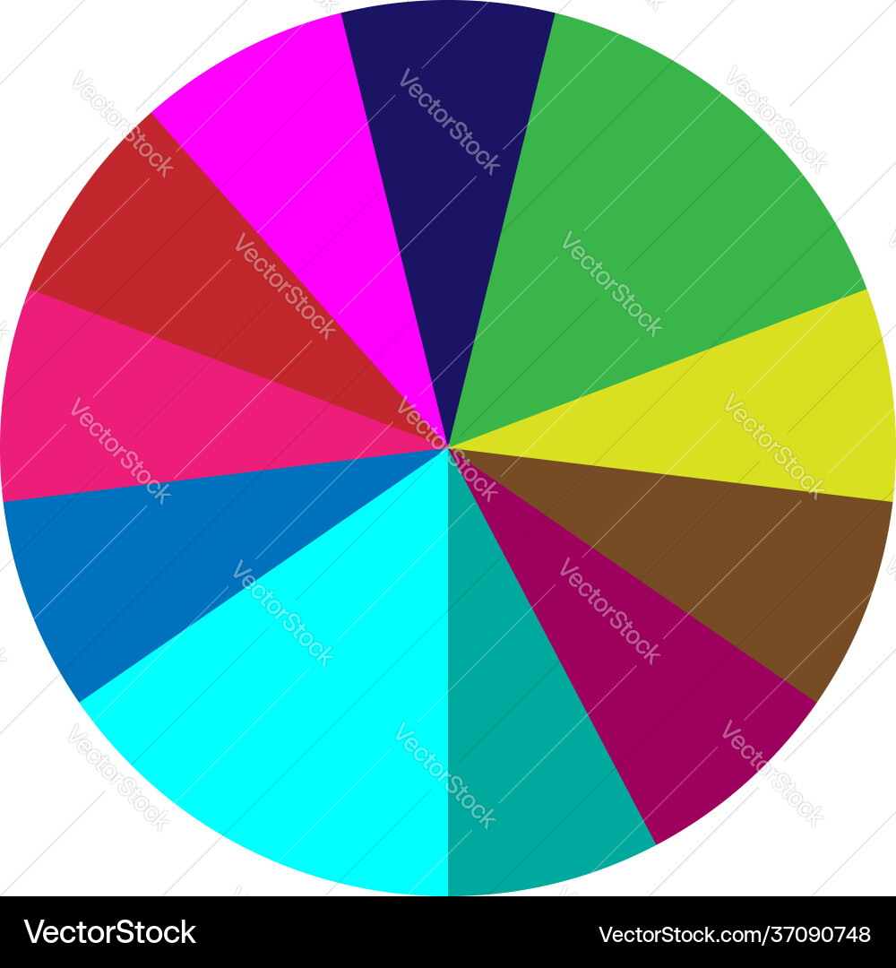 Segmented circle pie graph chart infographics Segmented circle pie graph chart infographics vector image