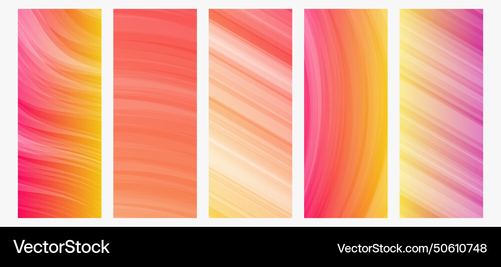 Set of modern gradient backgrounds with wave line Set of modern gradient backgrounds with wave line vector image