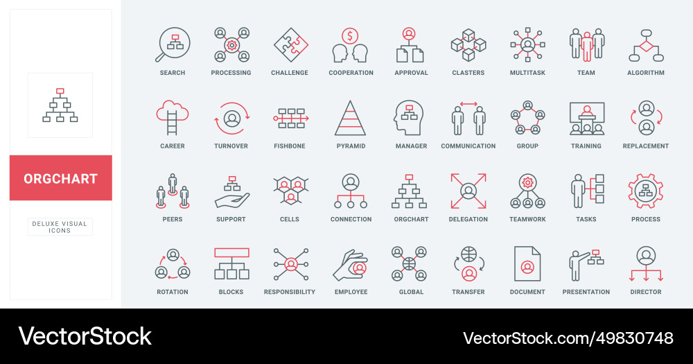 Structure and hierarchy of corporate company org Structure and hierarchy of corporate company org vector image