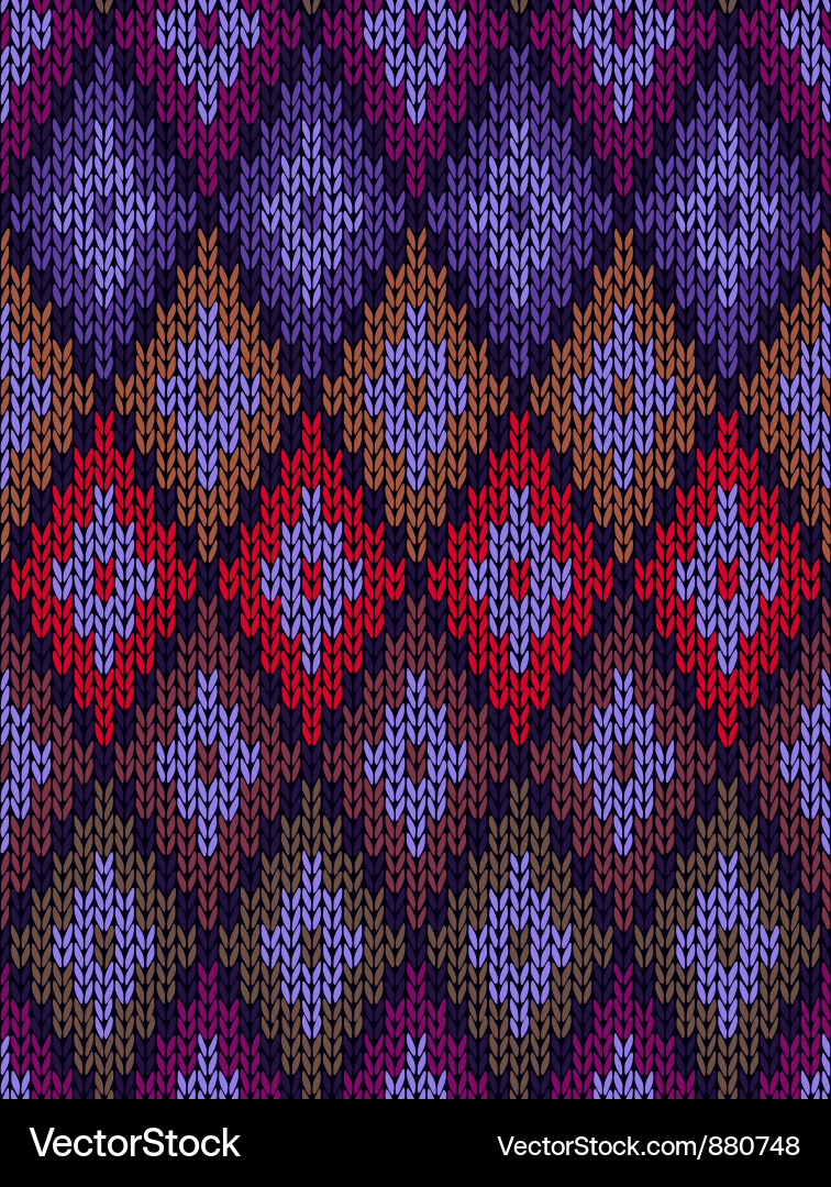 Style seamless color knitted pattern Vector Image